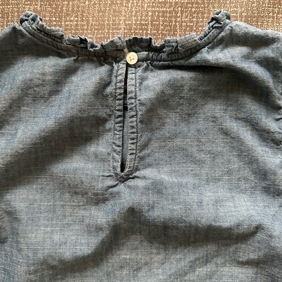 J Crew Factory Denim Chambray high-neck swing sleeveless top size Small - Picture 5 of 12